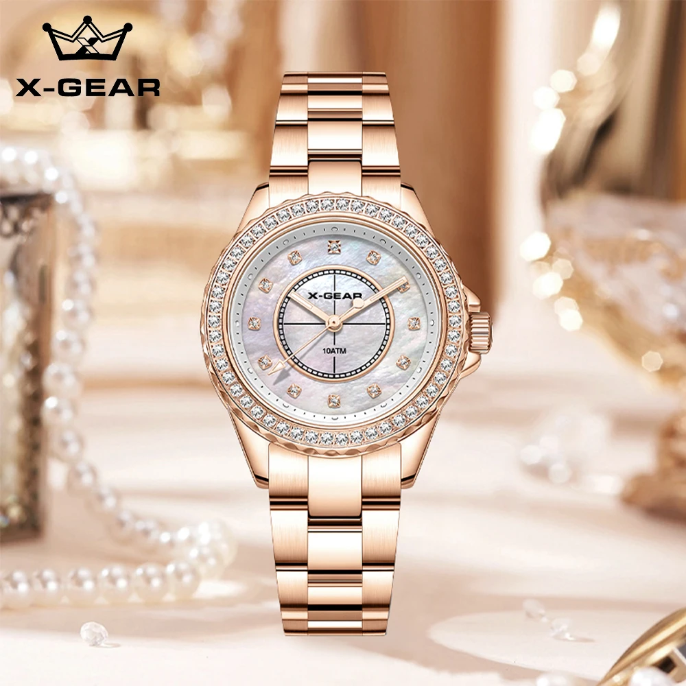 X-GEAR Women's Watches Young Girl Fashion Elegant Original Quartz Famale Wristwatch Drill Ring Dial Date Week Waterproof Luminou
X-GEAR Women's Watches Young Girl Fashion Elegant Original Quartz Famale Wristwatch Drill Ring Dial Date Week Waterproof Luminou