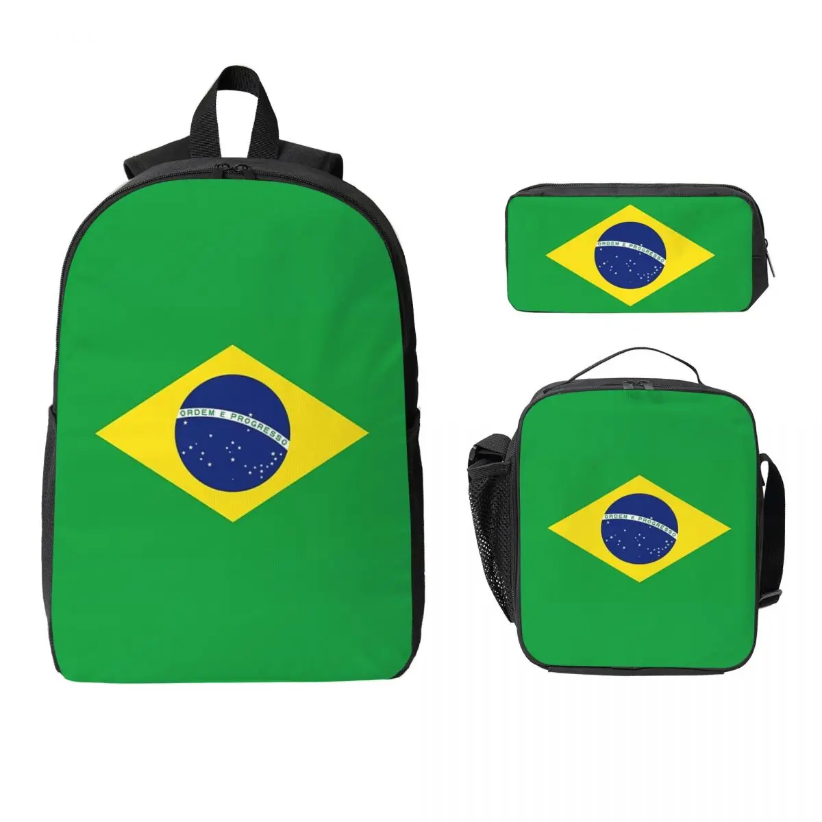 Brazil National Flag Backpack Student Boys Girls BookBag School Bag Computer Shoulder Bags 3ps Insulated Lunch Bag Pencil Case
Brazil National Flag Backpack Student Boys Girls BookBag School Bag Computer Shoulder Bags 3ps Insulated Lunch Bag Pencil Case