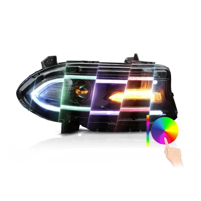 Wholesales Headlamps High Quality Headlight R/T SRT LED RGB Dazzle DRL Assembly Head lights 2015-UP For Dodge Charger 2018
Wholesales Headlamps High Quality Headlight R/T SRT LED RGB Dazzle DRL Assembly Head lights 2015-UP For Dodge Charger 2018