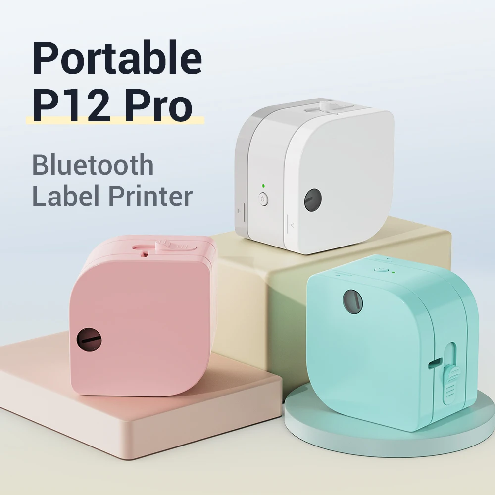 Phomemo P12Pro Label Printer Compatible Dymo Letratag Label Tapes Thermal Transfer Printing Wireless Mini Inkless Label Maker
Phomemo P12Pro Label Printer Compatible Dymo Letratag Label Tapes Thermal Transfer Printing Wireless Mini Inkless Label Maker