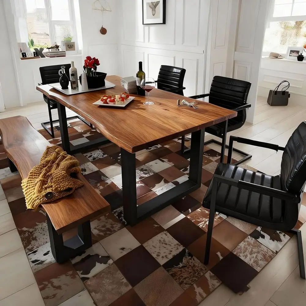 Live Edge Solid Wood Dining Table for 4-8 People, Suitable for Home, Restaurant, or Café
Live Edge Solid Wood Dining Table for 4-8 People, Suitable for Home, Restaurant, or Café