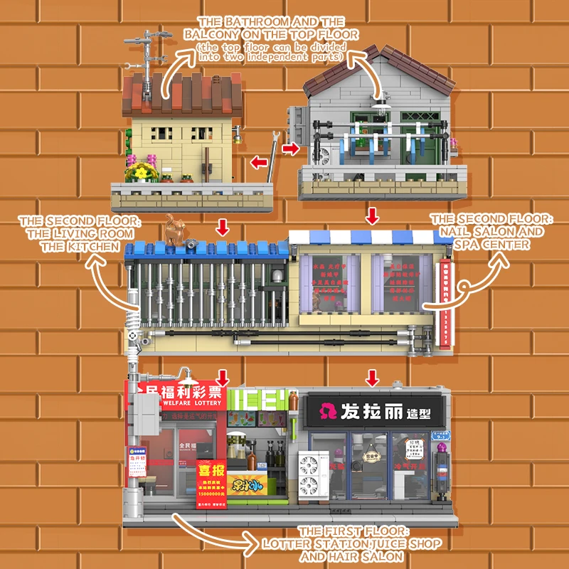 Строительные блоки Urban Village Street Community Wage Earner Rental House Life Circle Store Модель Кирпичи Игрушки Совместимы с LEGO
Строительные блоки Urban Village Street Community Wage Earner Rental House Life Circle Store Модель Кирпичи Игрушки Совместимы с LEGO
