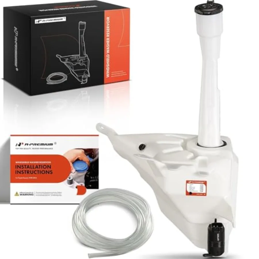 Windshield Washer Reservoir Tank Assembly Compatible with Toyota Tacoma 1998-2004 - with Cap and Washer Pump and Fluid Level Se
Windshield Washer Reservoir Tank Assembly Compatible with Toyota Tacoma 1998-2004 - with Cap and Washer Pump and Fluid Level Se