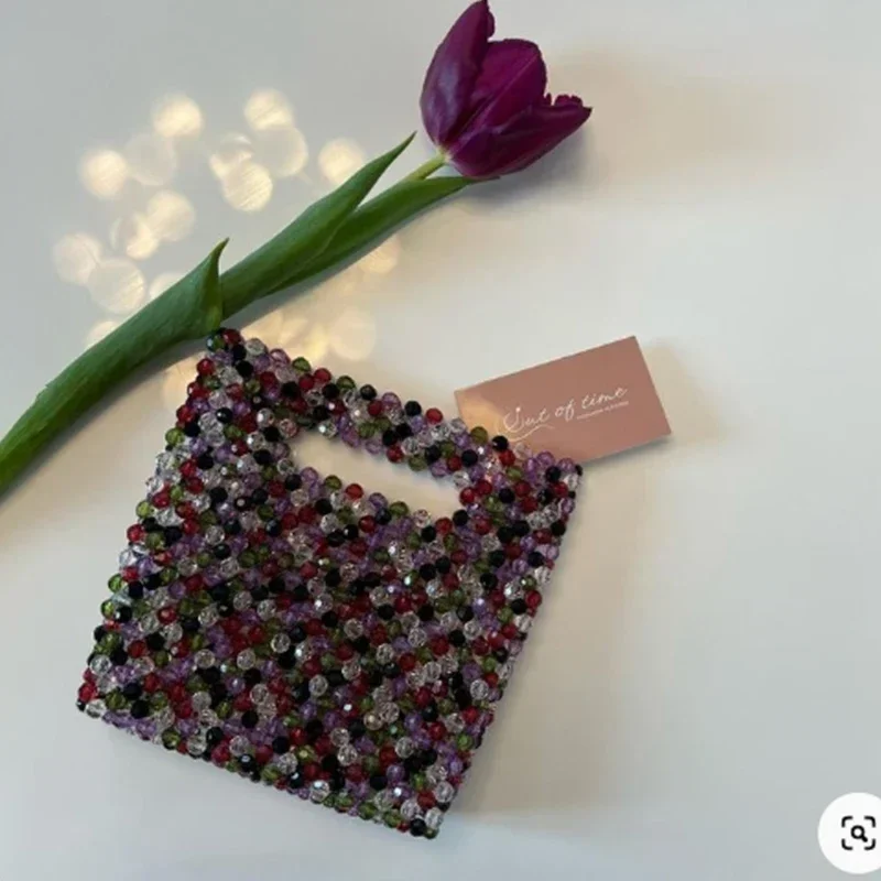 Handmade Acrylic Bead Bags New Color Mixed Fashion Handbag Versatile Summer Women's Bag Square Vegetable Basket Customization
Handmade Acrylic Bead Bags New Color Mixed Fashion Handbag Versatile Summer Women's Bag Square Vegetable Basket Customization