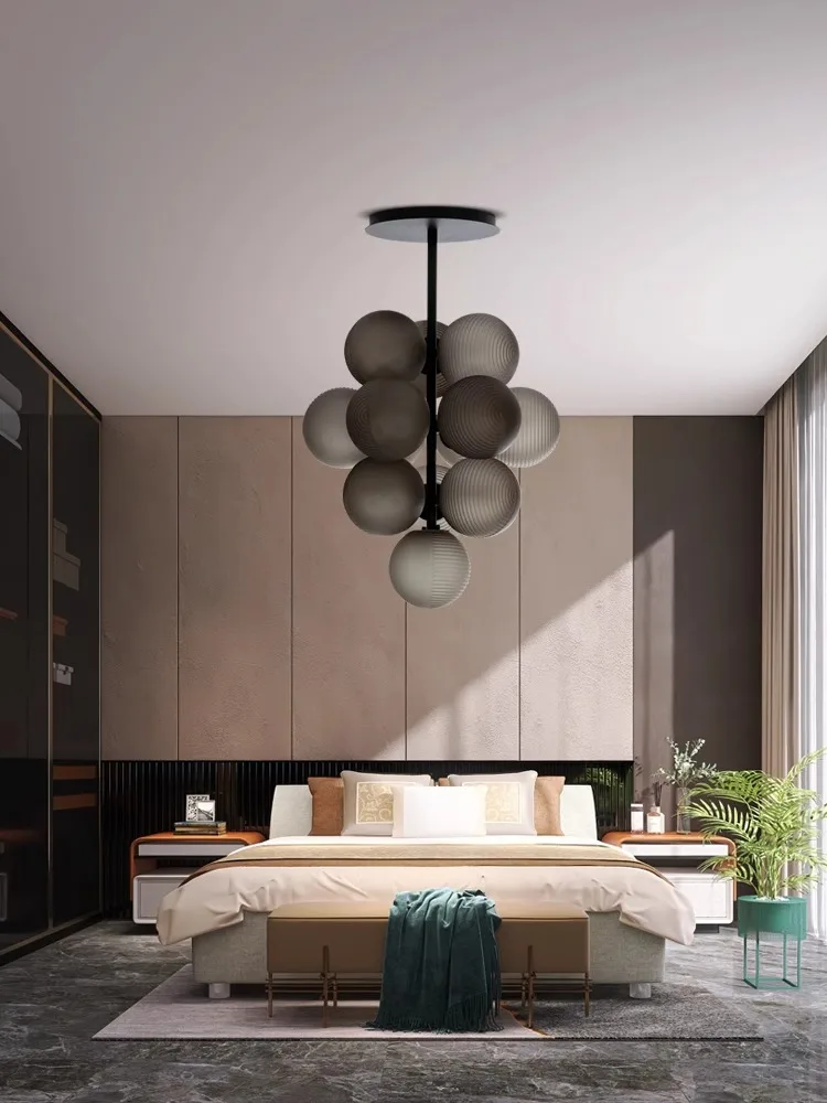 Post-Modern Grape Lamp Series Personality Home Decor Elegant LED Chandeliers Creative Purple Ripple Ball Lights For Bedroom
Post-Modern Grape Lamp Series Personality Home Decor Elegant LED Chandeliers Creative Purple Ripple Ball Lights For Bedroom