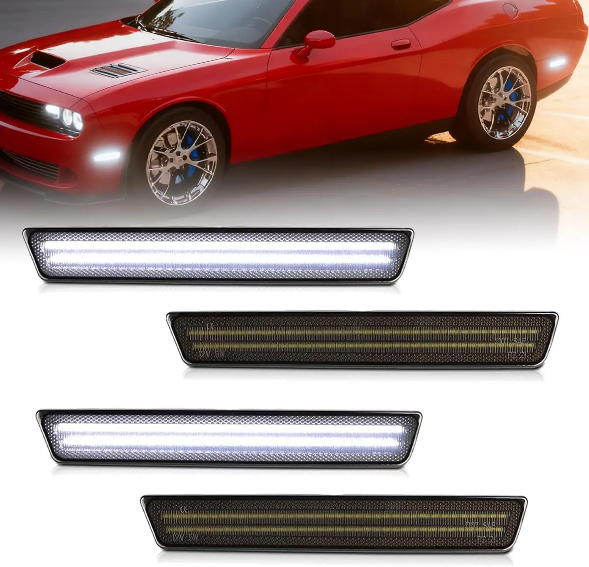 Car Front Amber Rear Red Bumper LED Side Marker Light Lamp For Dodge Challenger 2015 2016 2017 2018 2019 2020 2021 2022 2023
Car Front Amber Rear Red Bumper LED Side Marker Light Lamp For Dodge Challenger 2015 2016 2017 2018 2019 2020 2021 2022 2023