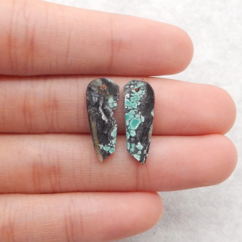 Natural Stone Turquoise Earrings 19x7x2mm 0.9g Semiprecious Fashion Jewelry Accessories
Natural Stone Turquoise Earrings 19x7x2mm 0.9g Semiprecious Fashion Jewelry Accessories