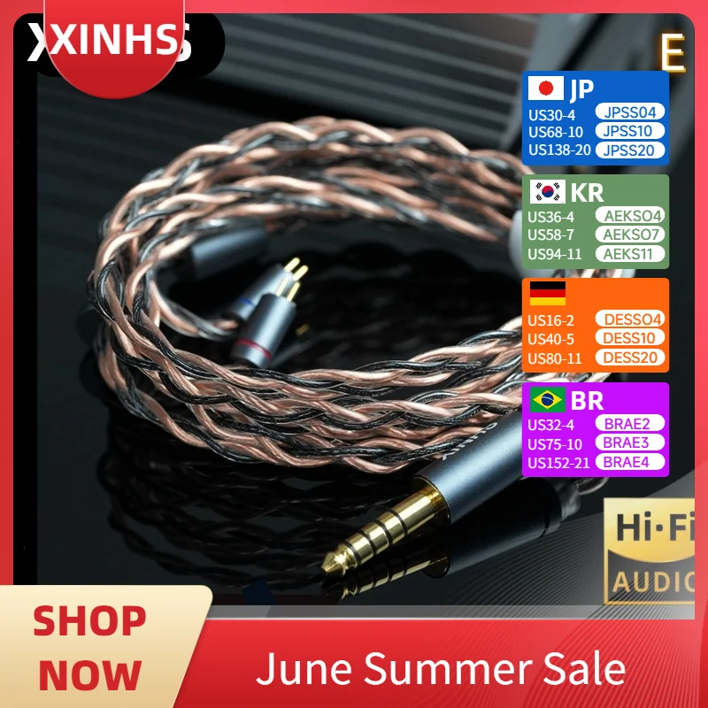 XINHS 4-ядерный розовый Золотой 7N UPOcc Графеновый 0,78 мм 2Pin HiFi наушники-вкладыши обновленный кабель подходит для TRI Starsea TANGZU SE535
XINHS 4-ядерный розовый Золотой 7N UPOcc Графеновый 0,78 мм 2Pin HiFi наушники-вкладыши обновленный кабель подходит для TRI Starsea TANGZU SE535