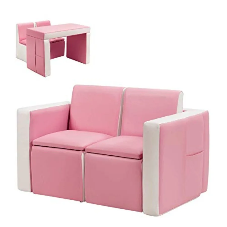 Couch 2 in 1 Double Seat 's Sofa Convert to Table and Two Chairs for School Storage Space PVC Surface Large Soft Preschool Sofa
Couch 2 in 1 Double Seat 's Sofa Convert to Table and Two Chairs for School Storage Space PVC Surface Large Soft Preschool Sofa