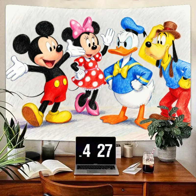 1PC Disney Mickey Minnie Donald Pluto Friends Cartoon Tapestry Vibrant Polyester Wall Art for Kids Boys Girls Bedroom Decor Gift
1PC Disney Mickey Minnie Donald Pluto Friends Cartoon Tapestry Vibrant Polyester Wall Art for Kids Boys Girls Bedroom Decor Gift