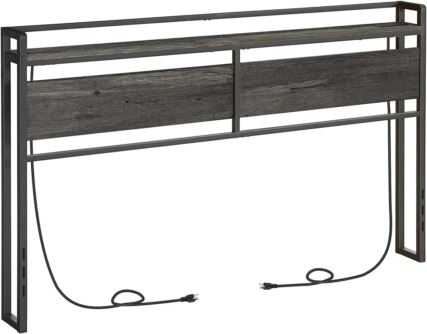 King Size Headboard, Headboard with 2 Outlets and 4 USB Ports, Adjustable Height, Storage Rack
King Size Headboard, Headboard with 2 Outlets and 4 USB Ports, Adjustable Height, Storage Rack