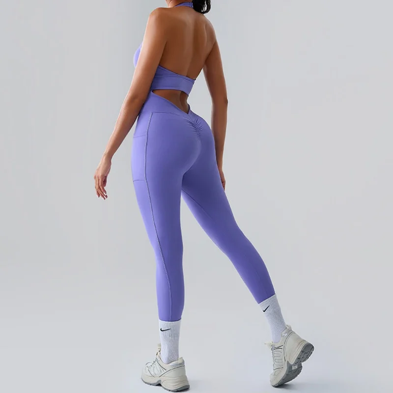 Seamless Yoga Jumpsuit Sports Fitness Peach Hip Backless Quick-drying One-piece Workout Clothes Gym Leggings Tracksuit for Women
Seamless Yoga Jumpsuit Sports Fitness Peach Hip Backless Quick-drying One-piece Workout Clothes Gym Leggings Tracksuit for Women