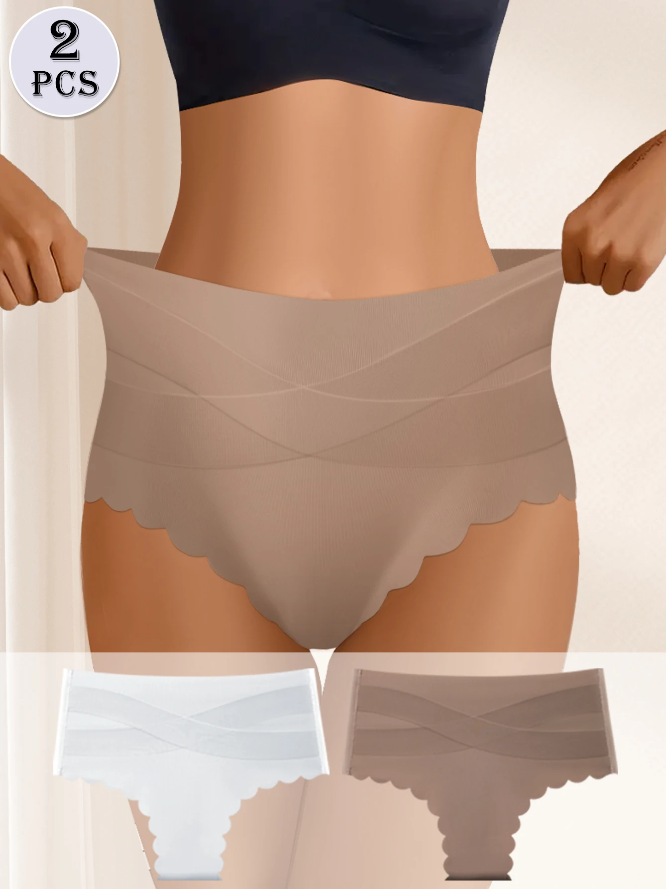 Комплект из 2 женских трусов с высокой талией для коррекции живота, с кружевной отделкой, моделирующие фигуру, дышащие, эластичные, для повседневной носки
Комплект из 2 женских трусов с высокой талией для коррекции живота, с кружевной отделкой, моделирующие фигуру, дышащие, эластичные, для повседневной носки