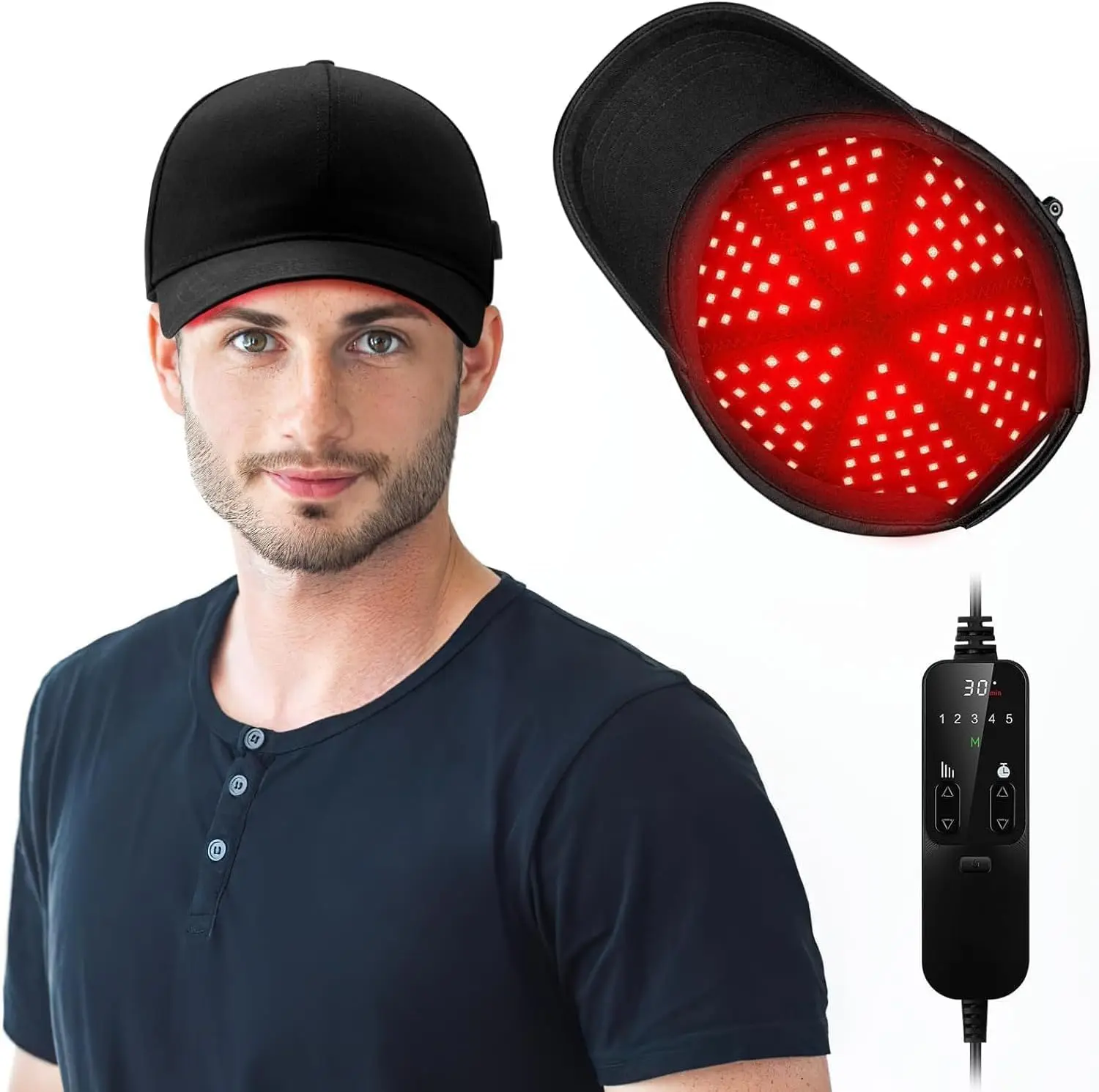Laser Hair Growth Cap with Red Light Therapy, Black Hat for Scalp Health
Laser Hair Growth Cap with Red Light Therapy, Black Hat for Scalp Health