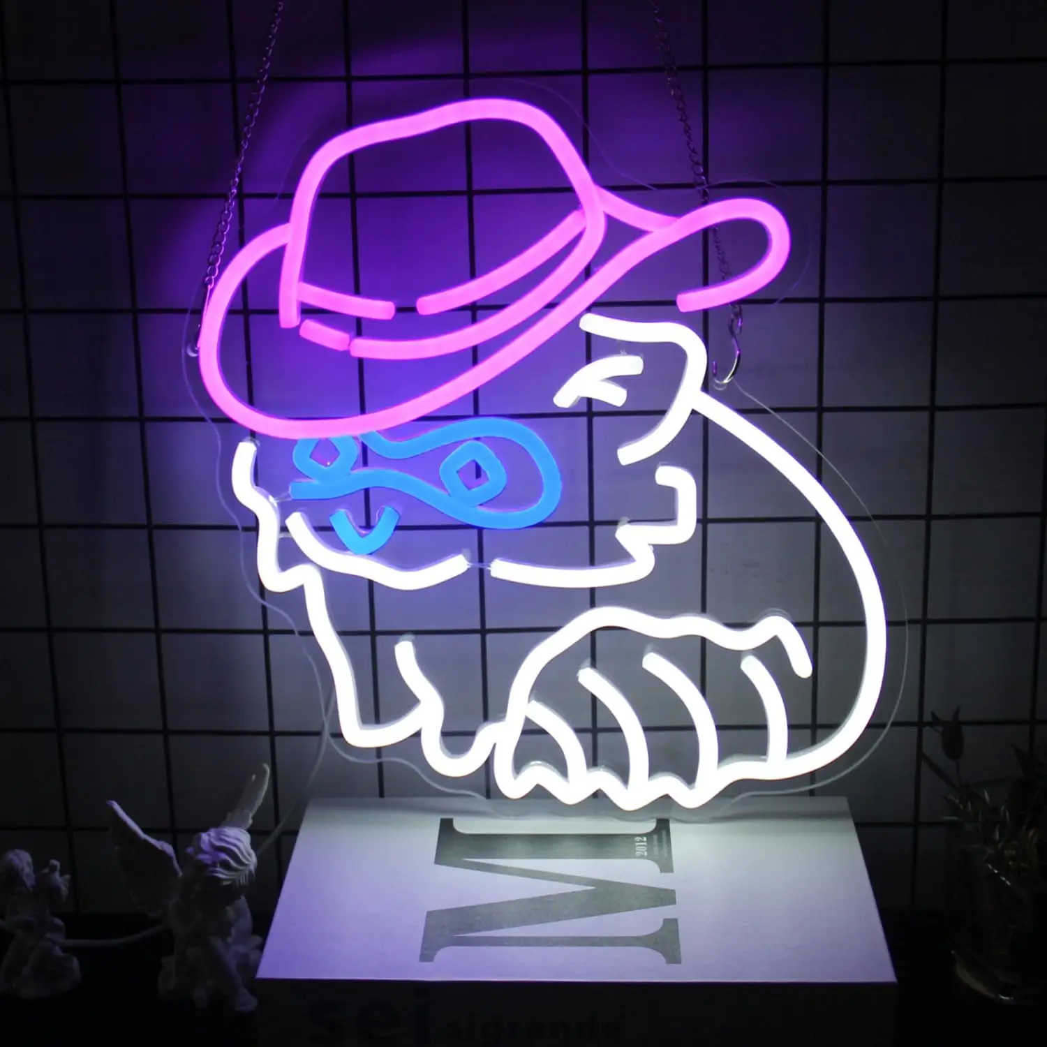 Cowboy Raccoon LED Neon Sign Cool Animal Purple White Anime Night for Wall Decor Bedroom Man Cave Game Room party Bar Decor
Cowboy Raccoon LED Neon Sign Cool Animal Purple White Anime Night for Wall Decor Bedroom Man Cave Game Room party Bar Decor