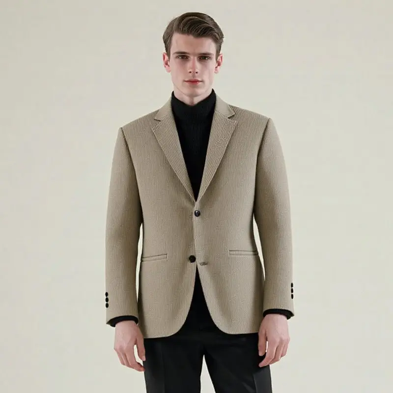 Men's Spring Autumn Casual Business Blazer Slim Fit Single Breasted Suit Jacket for Interview Office Wear
Men's Spring Autumn Casual Business Blazer Slim Fit Single Breasted Suit Jacket for Interview Office Wear