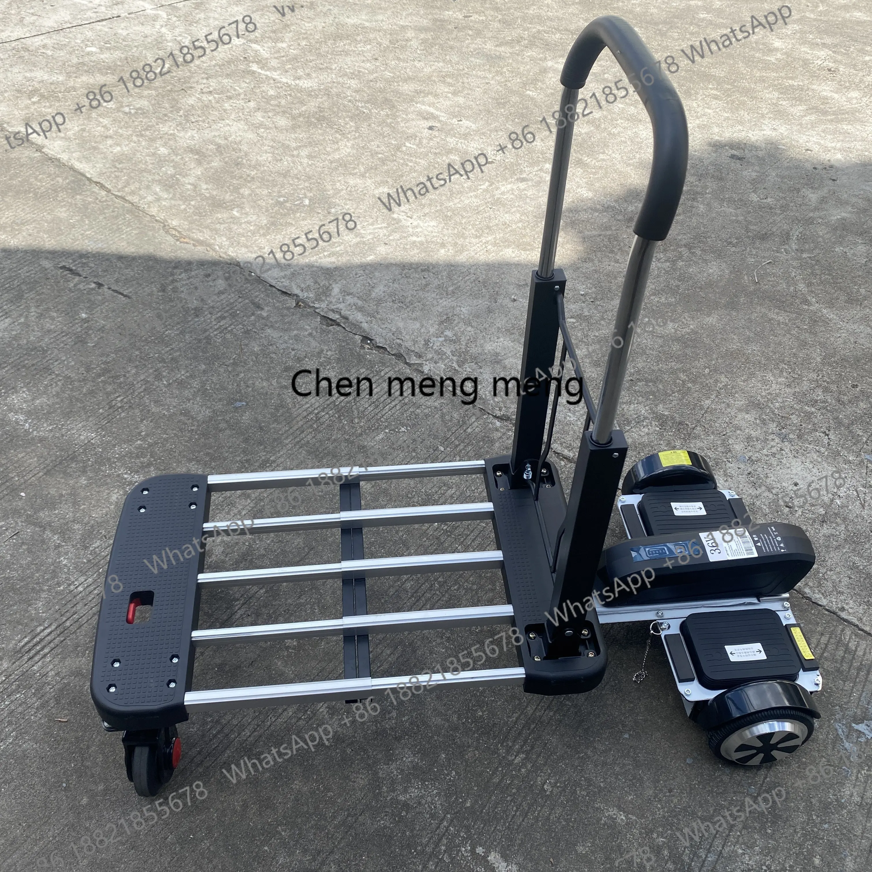 Somatosensory electric trolley, truck folding and pulling goods, stall warehouse trolley
Somatosensory electric trolley, truck folding and pulling goods, stall warehouse trolley