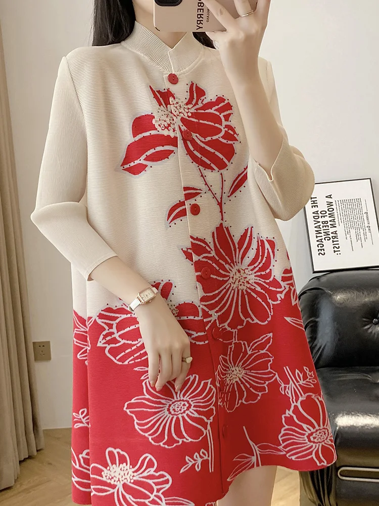 Spring Summer New Loose Large Size Women's Dress Sansei Pleated Print Seven Sleeve Casual Comfortable Polyester Fiber High El...
Spring Summer New Loose Large Size Women's Dress Sansei Pleated Print Seven Sleeve Casual Comfortable Polyester Fiber High El...