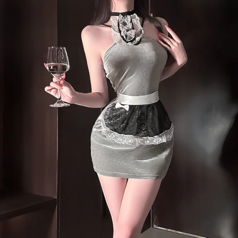 Cute Underwear velvet lace chastity maid outfit with backless butterfly tie skirt and sweet ensemble
Cute Underwear velvet lace chastity maid outfit with backless butterfly tie skirt and sweet ensemble