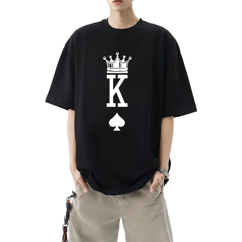New in Queen Crown Couple Matching print T shirt Men Women Valentine Lovers harajuku short sleeve T-shirts Unisex Cotton Top
New in Queen Crown Couple Matching print T shirt Men Women Valentine Lovers harajuku short sleeve T-shirts Unisex Cotton Top