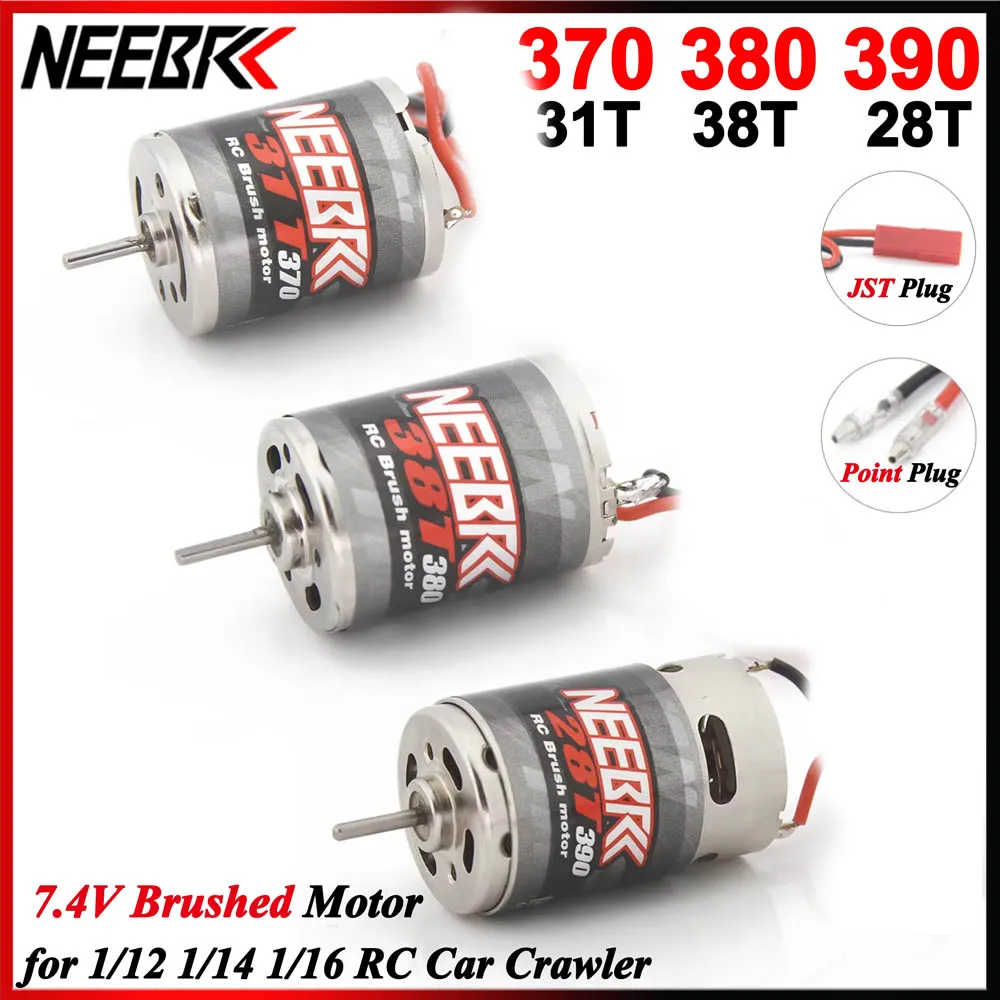 NEEBRC 370 380 390 JST Brushed Motor Stainless Steel for 1/12 1/14 1/16 1/24 RC Car Crawler Monster AXIAL SCX24 B17 TAM54393
NEEBRC 370 380 390 JST Brushed Motor Stainless Steel for 1/12 1/14 1/16 1/24 RC Car Crawler Monster AXIAL SCX24 B17 TAM54393