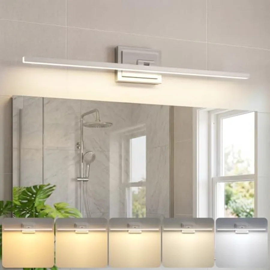 Modern Bathroom Vanity Light 31.5 inch Rotatable 18W Dimmable 5CCT Led Bathroom Light Fixture Over Mirror Brushed Nickel Bar Va
Modern Bathroom Vanity Light 31.5 inch Rotatable 18W Dimmable 5CCT Led Bathroom Light Fixture Over Mirror Brushed Nickel Bar Va