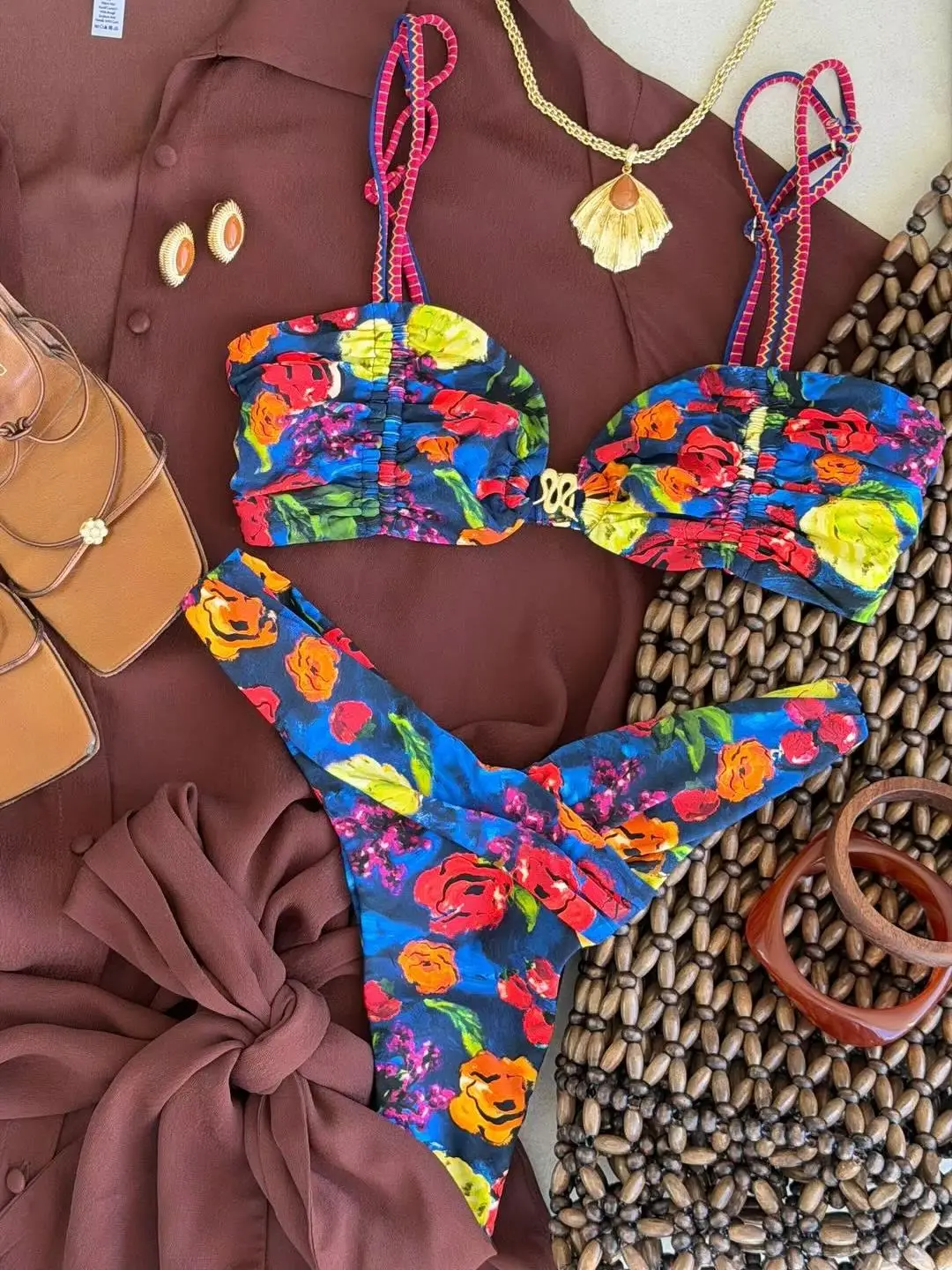 Fashion Printed Low Waist Biquini Women's Swimwear Sexy Lady Double Shoulder Straps Bikini Bathing Suit Mujer Swimsuit Beachwear
Fashion Printed Low Waist Biquini Women's Swimwear Sexy Lady Double Shoulder Straps Bikini Bathing Suit Mujer Swimsuit Beachwear