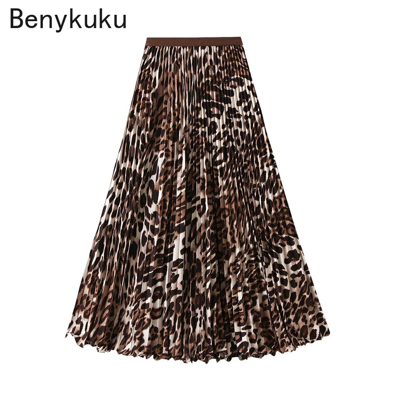 Leopard Print Pleated Long Skirt For Women 2026 Spring Summer High Waist Vintage Casual Office Lady Midi Skirts Woman Elegant
Leopard Print Pleated Long Skirt For Women 2026 Spring Summer High Waist Vintage Casual Office Lady Midi Skirts Woman Elegant
