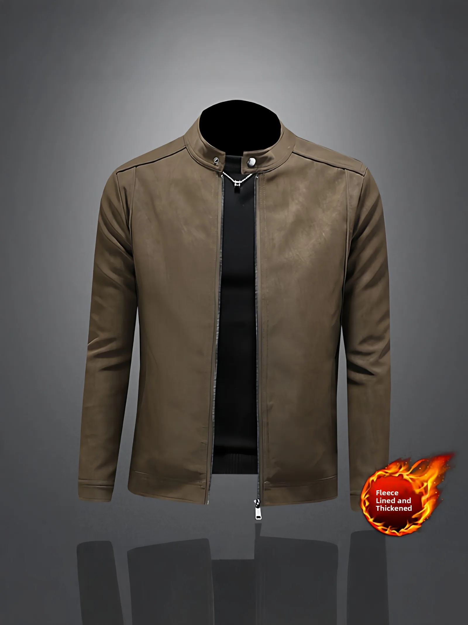 Men's Fce Lined Thiened Leather Jaet Stand Collar Korean Sle Slim Fit Soft PU Leather Coat Warmth Daily Wear Autumn ...
Men's Fce Lined Thiened Leather Jaet Stand Collar Korean Sle Slim Fit Soft PU Leather Coat Warmth Daily Wear Autumn ...