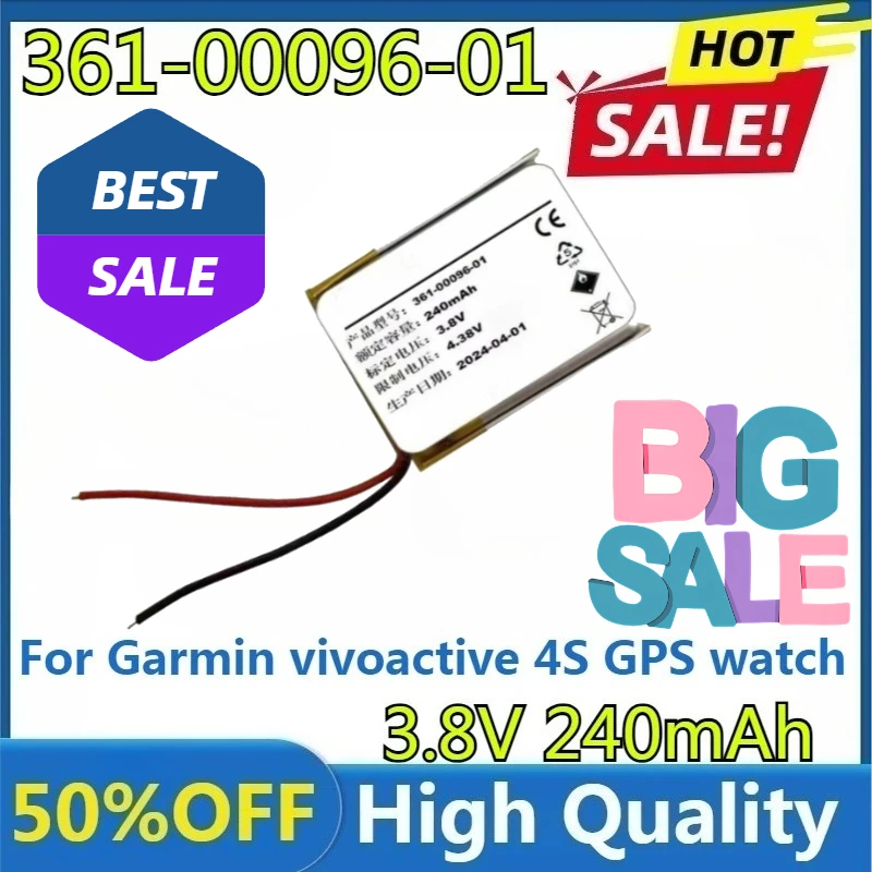 New 361-00096-01 High Quality Replaceable 240mAh 361-00096-01 Battery for Garmin Vivoactive 4S GPS Watch
New 361-00096-01 High Quality Replaceable 240mAh 361-00096-01 Battery for Garmin Vivoactive 4S GPS Watch