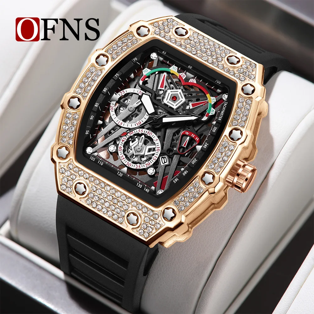OFNS 7105 Fashion Men's Quartz Watch Waterproof Night Light Creative Hollow Bucket Personalized Men's Quartz Watch 2025
OFNS 7105 Fashion Men's Quartz Watch Waterproof Night Light Creative Hollow Bucket Personalized Men's Quartz Watch 2025