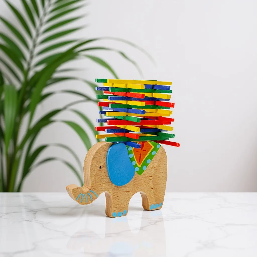 Wooden Elephant Balance Game for Kids Early Learning Development Hand Eye Coordination Color Recognition Parent Child
Wooden Elephant Balance Game for Kids Early Learning Development Hand Eye Coordination Color Recognition Parent Child