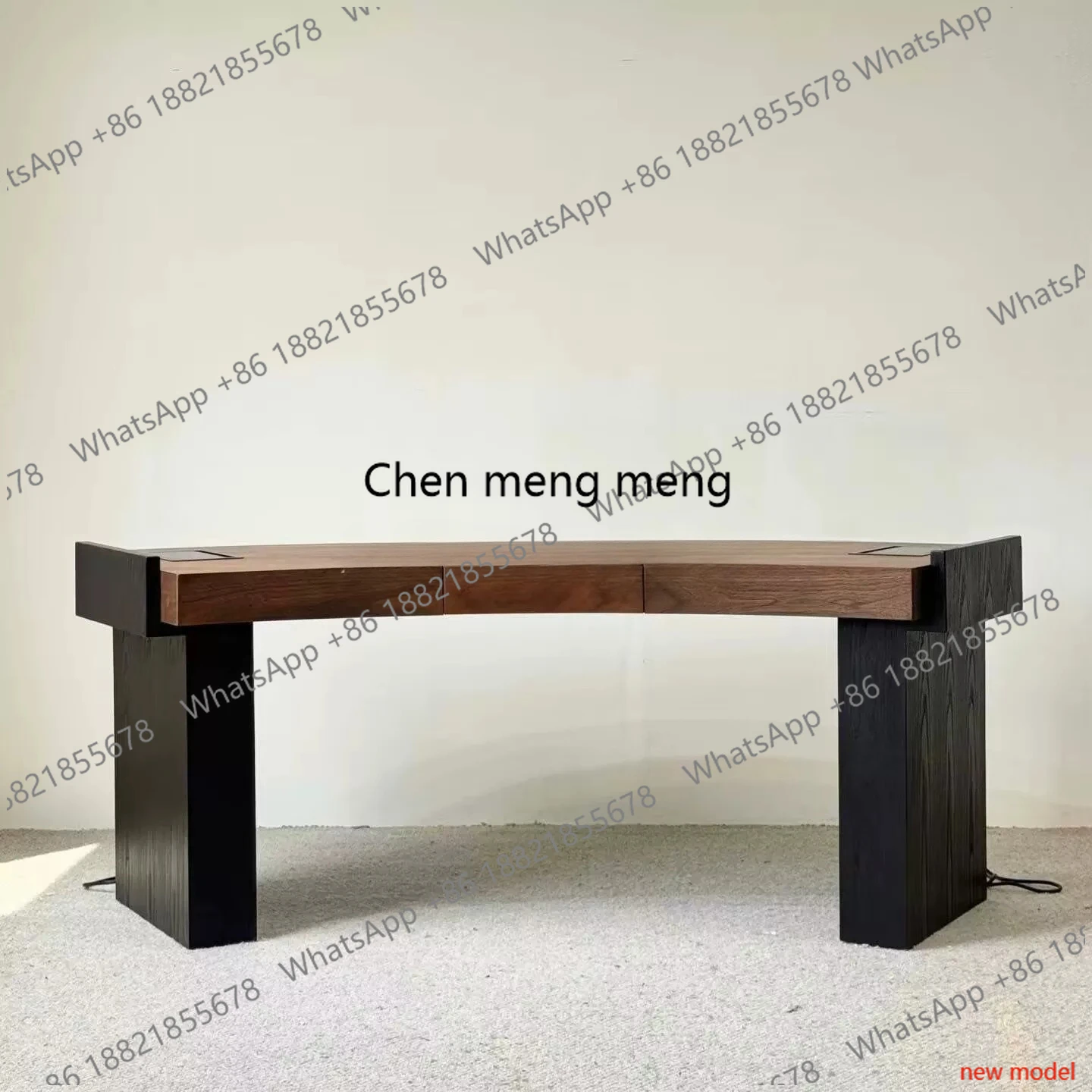 Medieval style solid wood desk for home use, high-end desk color matching curved writing desk study table
Medieval style solid wood desk for home use, high-end desk color matching curved writing desk study table