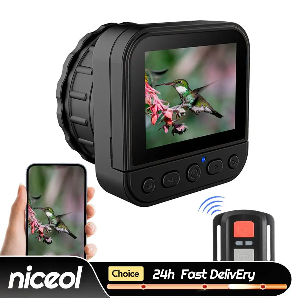64MP 4K HD 2.4G WIFI Telescope Camera Eyepiece with Flip Screen Lightweight for Astrophotography Enthusiast Bird Watching
64MP 4K HD 2.4G WIFI Telescope Camera Eyepiece with Flip Screen Lightweight for Astrophotography Enthusiast Bird Watching
