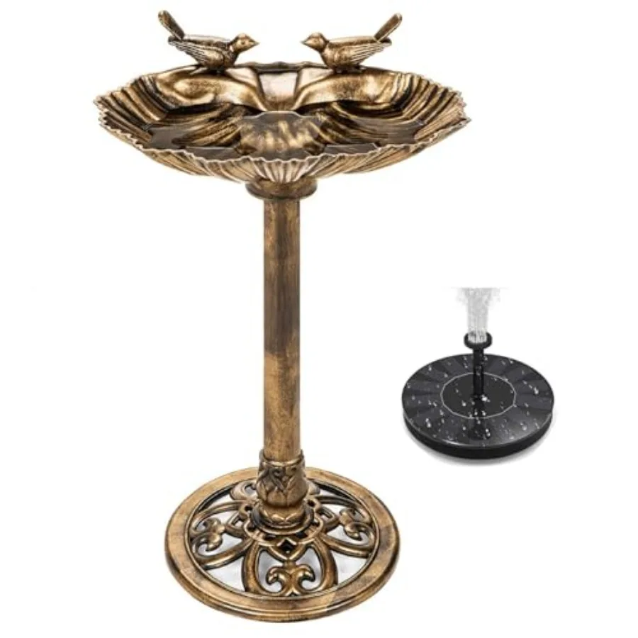 Water Fountain and Birdbath Solar Powered Polyresin Vintage Bronze/Green Outdoor Pond Fountain Combo Set Freestanding Bird Feed
Water Fountain and Birdbath Solar Powered Polyresin Vintage Bronze/Green Outdoor Pond Fountain Combo Set Freestanding Bird Feed