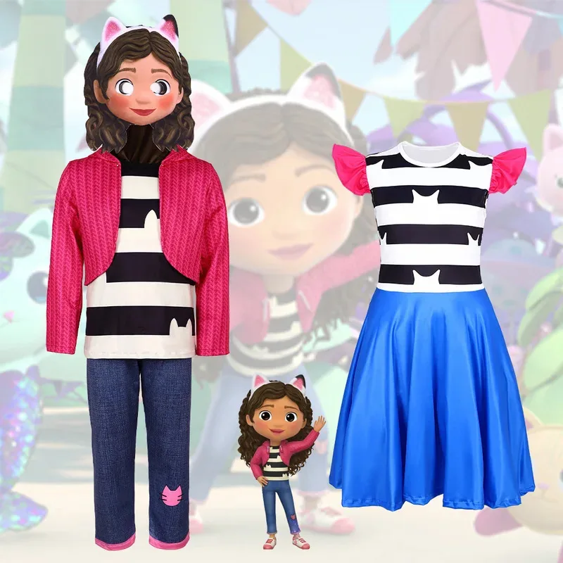 Gavby's Dollhouse girl dress jacket T shirt mask Halloween Gabby doll house Carnival cosplay costume kid birthday party girl set
Gavby's Dollhouse girl dress jacket T shirt mask Halloween Gabby doll house Carnival cosplay costume kid birthday party girl set