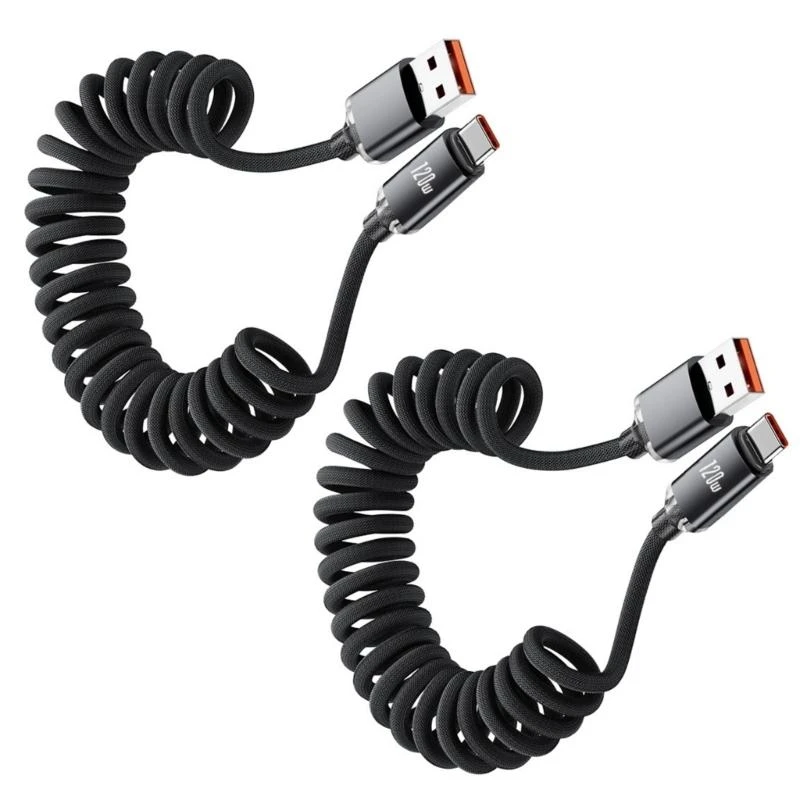 U55B 120W Quick Power Cable Reinforced Spring USB A to USB C Nylon and Metal Texture
U55B 120W Quick Power Cable Reinforced Spring USB A to USB C Nylon and Metal Texture