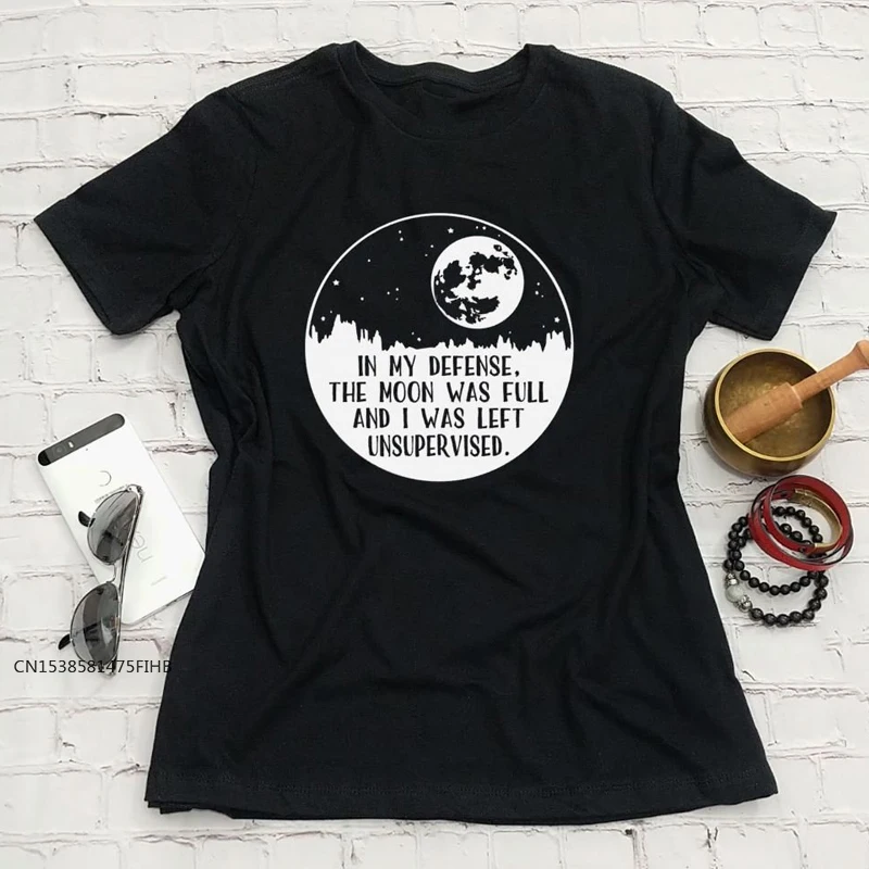 In My Defense The Moon Was Full T-Shirt Fashion Women Graphic Witchy Tee Shirt Top Funny 90s Witch Black Tshirt Premium Fabric
In My Defense The Moon Was Full T-Shirt Fashion Women Graphic Witchy Tee Shirt Top Funny 90s Witch Black Tshirt Premium Fabric