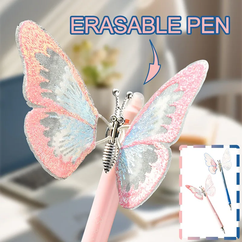 1 шт. гелевая ручка-пресс с эффектом бабочки, стираемая, с гладким и равномерным нанесением чернил, с силиконовой ручкой, для экзаменов, тестовых работ, тетрадей, заметок
1 шт. гелевая ручка-пресс с эффектом бабочки, стираемая, с гладким и равномерным нанесением чернил, с силиконовой ручкой, для экзаменов, тестовых работ, тетрадей, заметок