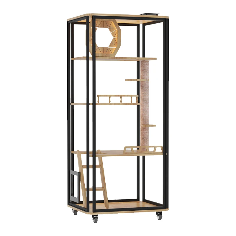 Large space cage household solid wood house pet indoor house cabinet cat house
Large space cage household solid wood house pet indoor house cabinet cat house