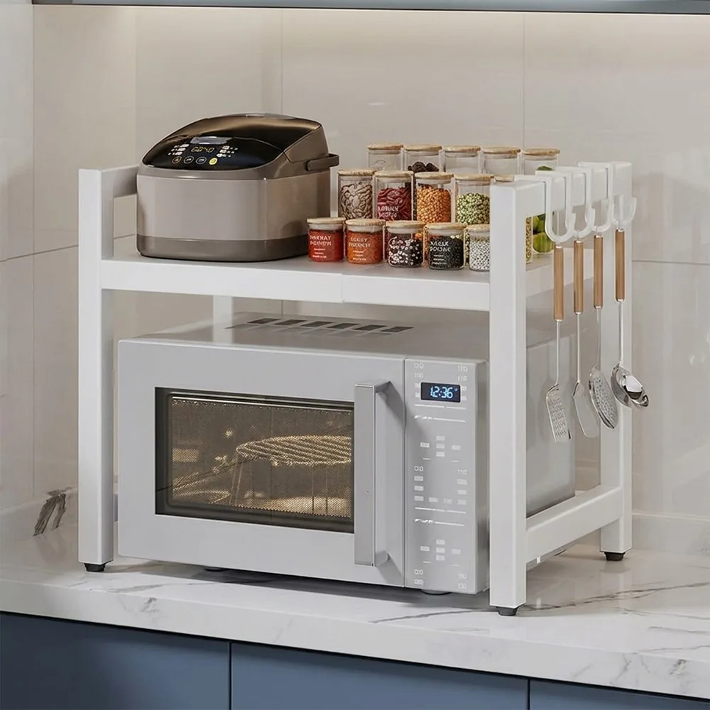 Retractable Metal Kitchen Storage Rack Adjustable Expandable Oven Storage Shelf with 6 Hooks Furniture Spice Jars Rack
Retractable Metal Kitchen Storage Rack Adjustable Expandable Oven Storage Shelf with 6 Hooks Furniture Spice Jars Rack