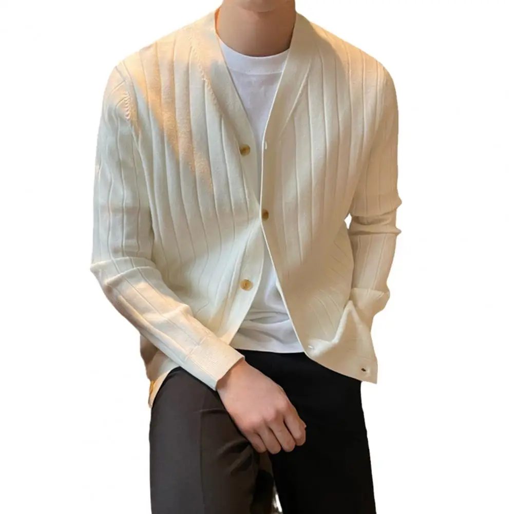 Single-breasted Cardigan Men's V Neck Knitted Cardigan Sweater Thick Warm Windproof Winter Coat for Daily Casual Wear with Long
Single-breasted Cardigan Men's V Neck Knitted Cardigan Sweater Thick Warm Windproof Winter Coat for Daily Casual Wear with Long