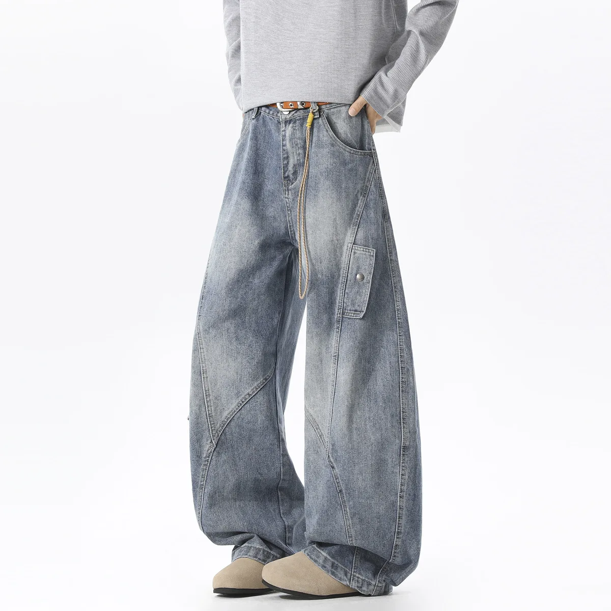 Denim Cargo Pant Men Vintage Washed Jeans Pockets Traight Trousers Y2k Streetwear Work Casual Loose Mid Waist Splice 2026 Summer
Denim Cargo Pant Men Vintage Washed Jeans Pockets Traight Trousers Y2k Streetwear Work Casual Loose Mid Waist Splice 2026 Summer