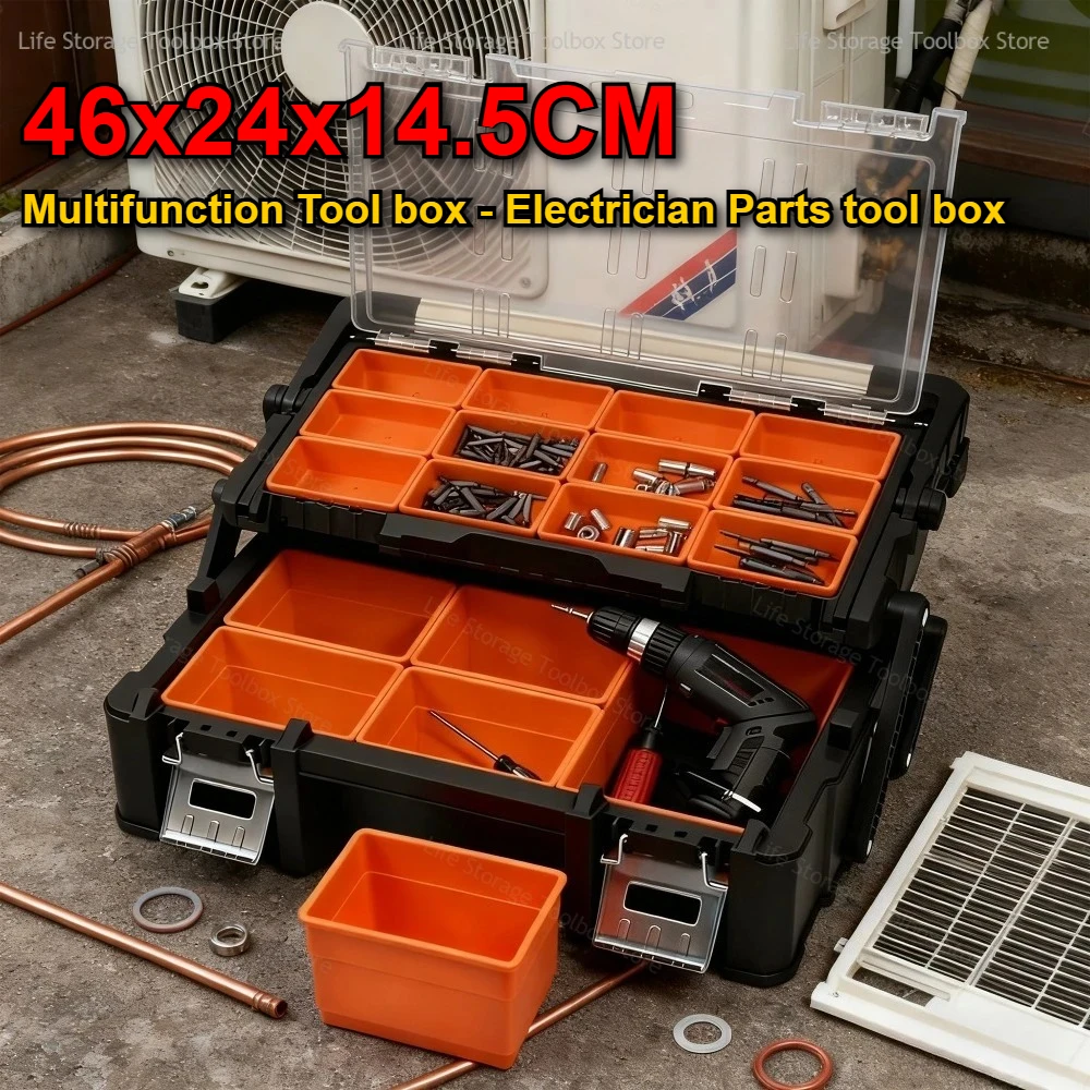 Большой ящик для инструментов 18 дюймов, жесткий кейс из АБС-пластика, автомобильный органайзер для инструментов, для хранения винтов, крепежа, головок и ключей при ремонте и установке
Большой ящик для инструментов 18 дюймов, жесткий кейс из АБС-пластика, автомобильный органайзер для инструментов, для хранения винтов, крепежа, головок и ключей при ремонте и установке