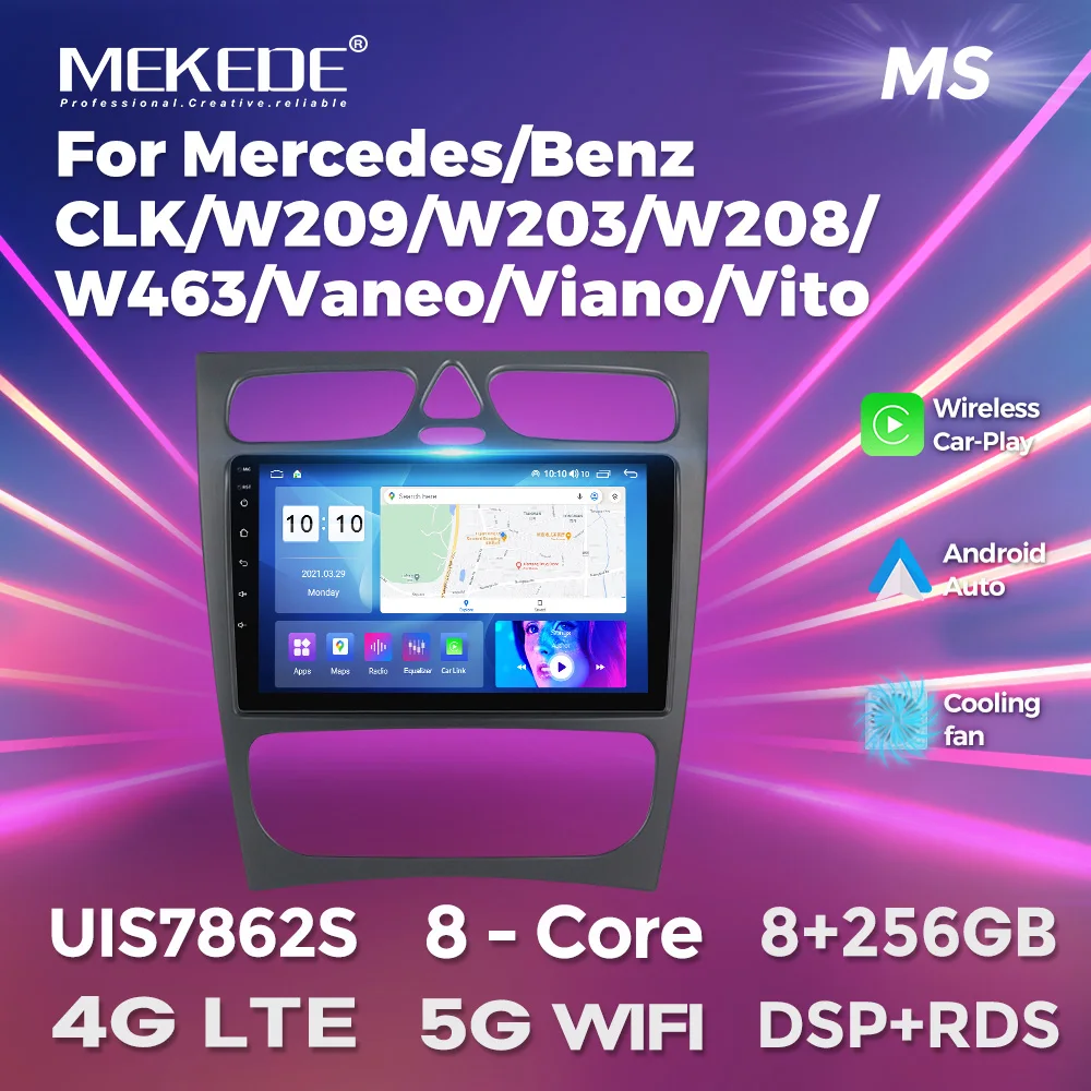 Автомобильная стереосистема Android 13, 8-ядерный для Mercedes/Benz/CLK/W209/W203/W208/W463/Vaneo/Viano/Vito Carplay + автоматический GPS-навигатор UI7862S
Автомобильная стереосистема Android 13, 8-ядерный для Mercedes/Benz/CLK/W209/W203/W208/W463/Vaneo/Viano/Vito Carplay + автоматический GPS-навигатор UI7862S