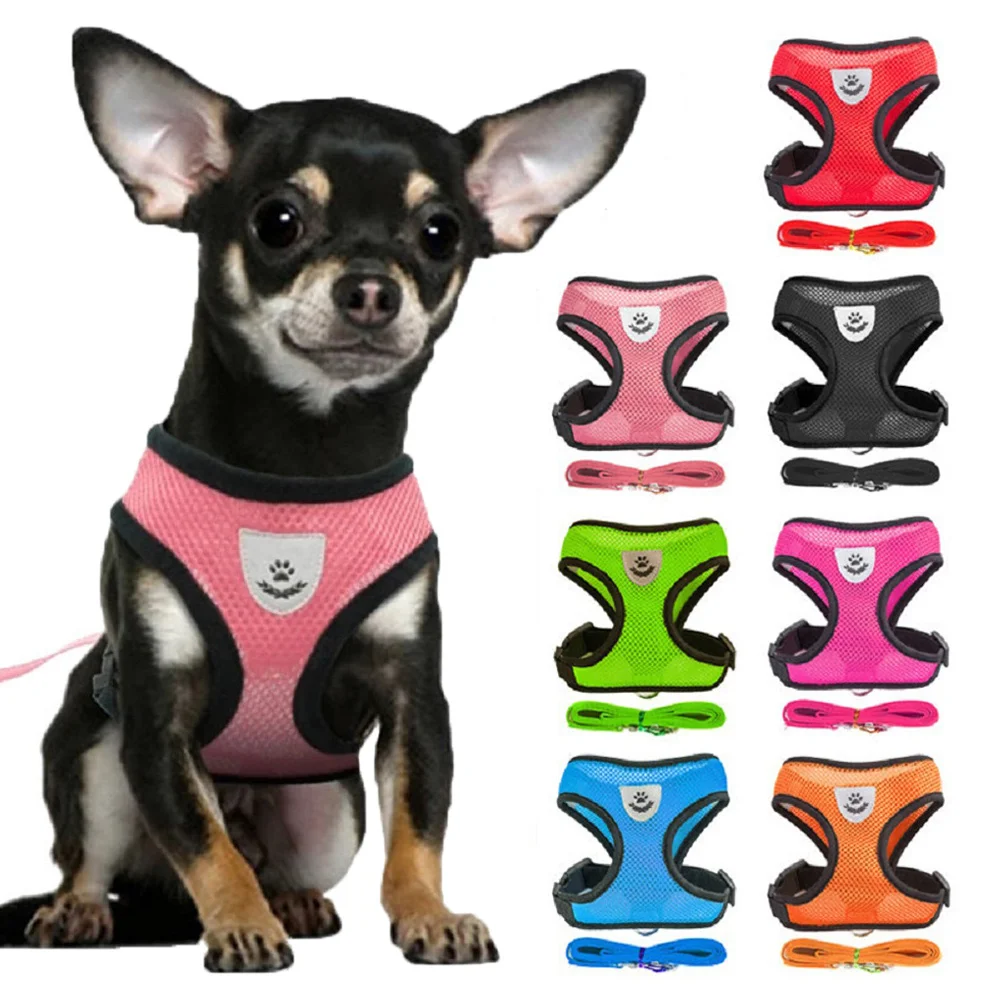 Dog Harness Walking Lead Leash Vest Style Collar Harness For Cat Puppy Dogs Adjustable Mesh For Small Medium Pet Accessories
Dog Harness Walking Lead Leash Vest Style Collar Harness For Cat Puppy Dogs Adjustable Mesh For Small Medium Pet Accessories