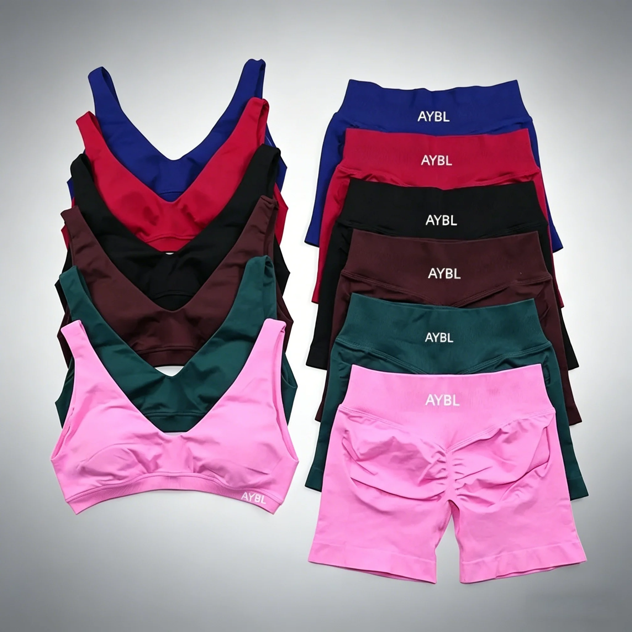 AYBL 2 Pieces Impact Scoop Back Bra Yoga Set Backless Bandeau Strappy Gym Crop Top Seamless Scrunch Legging Workout Shorts
AYBL 2 Pieces Impact Scoop Back Bra Yoga Set Backless Bandeau Strappy Gym Crop Top Seamless Scrunch Legging Workout Shorts