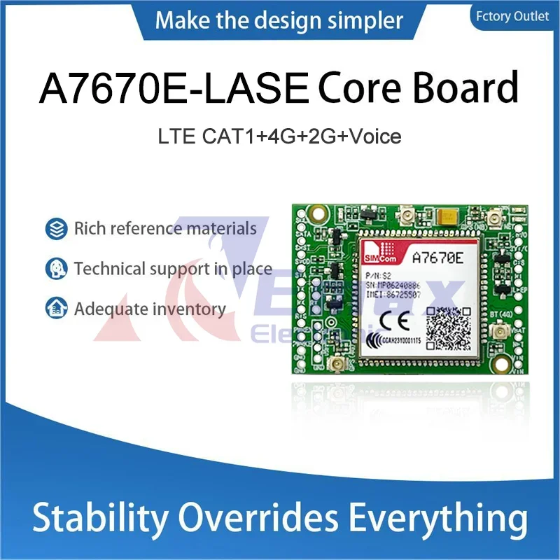 SIMcom A7670E-LASE CAT1 Основная плата LTE CAT1+4G+2G+Voice A7670E-LASE не поддерживается GPS 
SIMcom A7670E-LASE CAT1 Основная плата LTE CAT1+4G+2G+Voice A7670E-LASE не поддерживается GPS