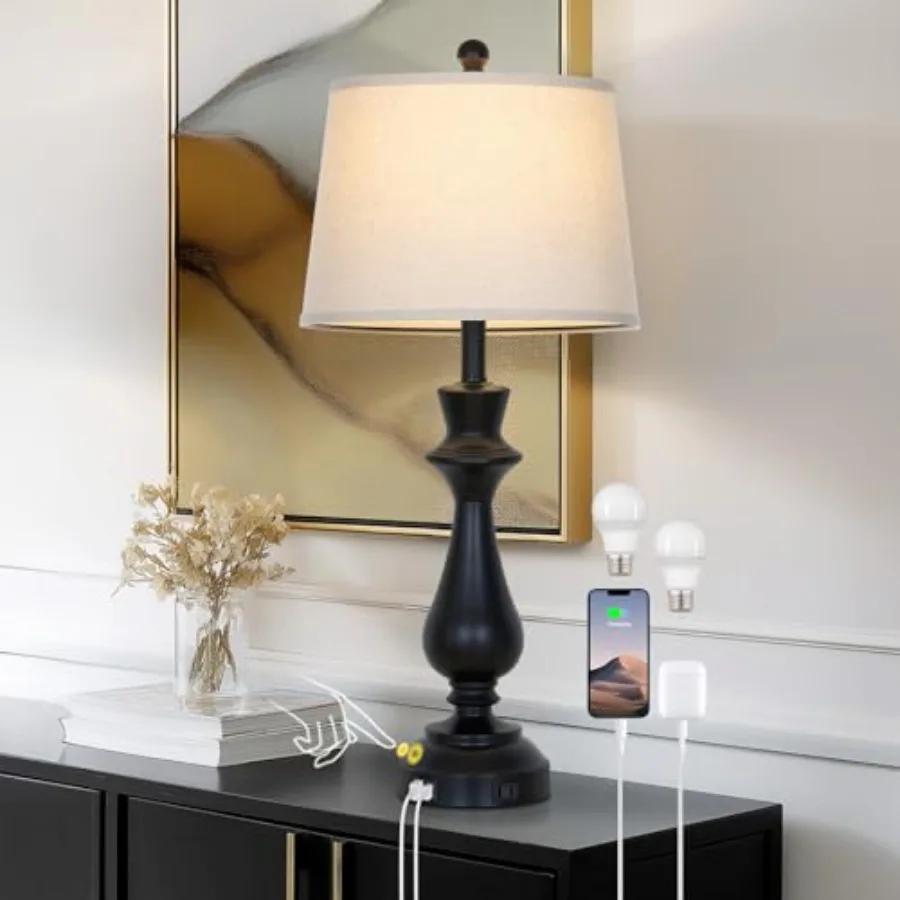 Modern Table Lamp for Living Room30" Tall Bedside Lamp with USB Charging Port 3-Way Dimmable Touch Nightstand Lamp for Bedroom
Modern Table Lamp for Living Room30" Tall Bedside Lamp with USB Charging Port 3-Way Dimmable Touch Nightstand Lamp for Bedroom