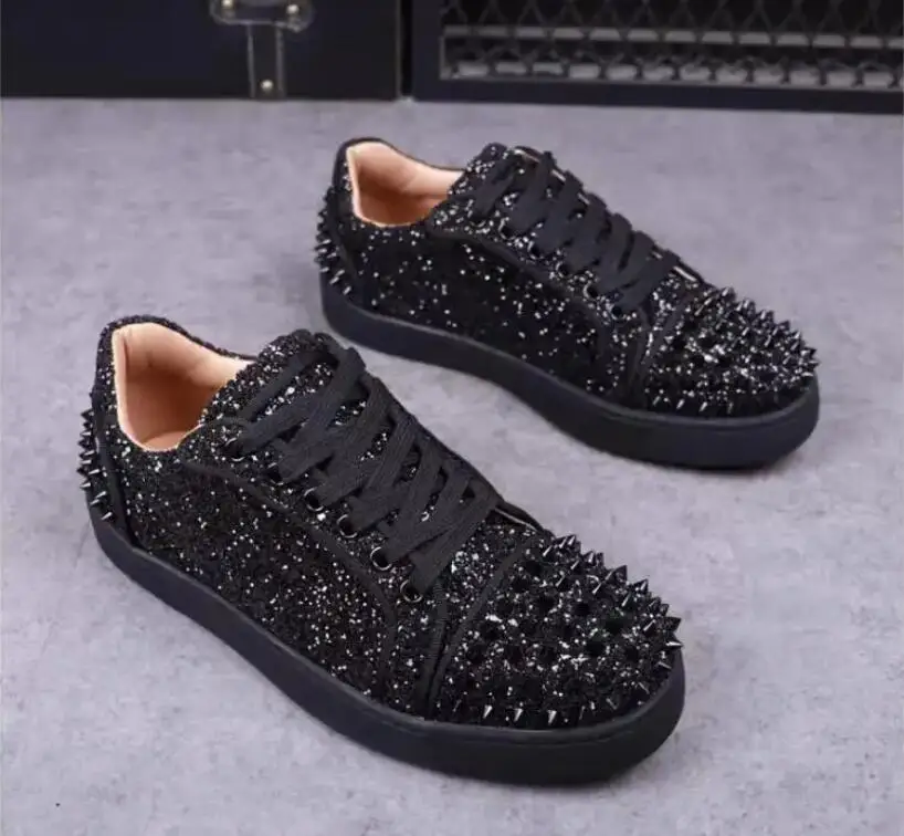 Men's fall new luxury European station men's red soled shoes rivet Rhinestone fashion casual Sneakers
Men's fall new luxury European station men's red soled shoes rivet Rhinestone fashion casual Sneakers